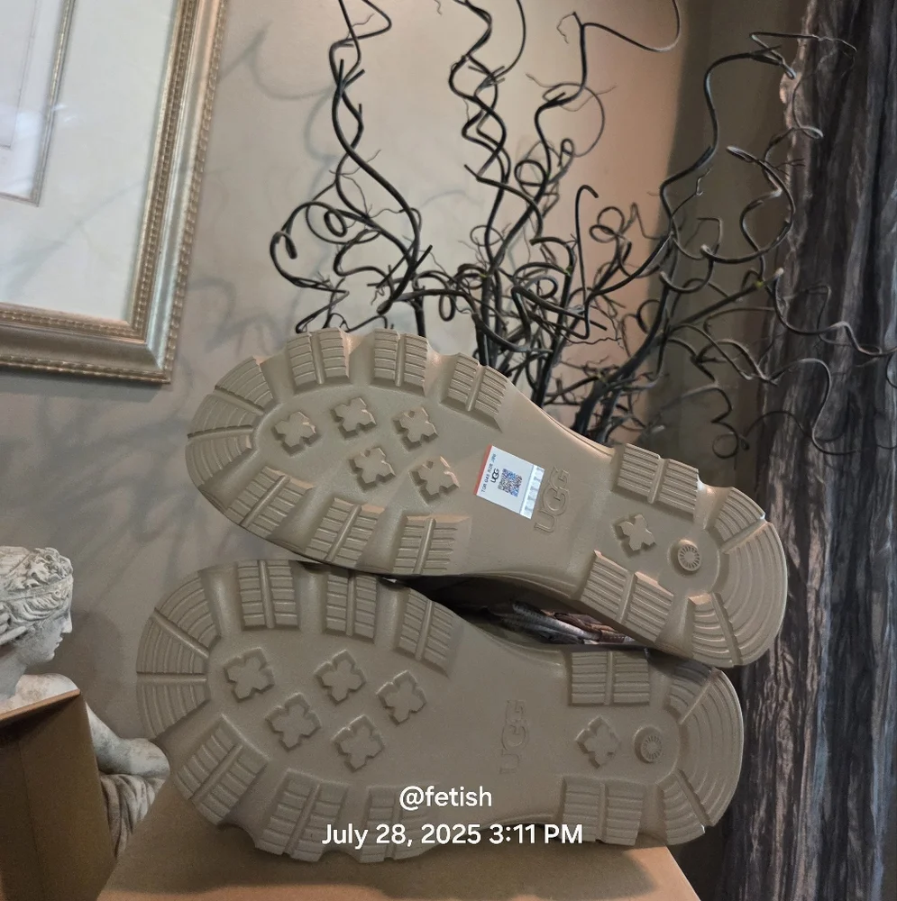 Ugg Cady Plateform Sandals In Sand Suede Leather Designer Summer Walking Shoe 78 - Picture 11 of 11